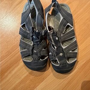 Women's Charcoal Strappy Sandals